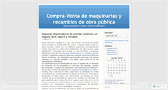 Desktop Screenshot of maquinariayrepuesto.wordpress.com