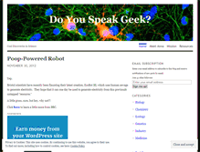 Tablet Screenshot of doyouspeakgeek.wordpress.com