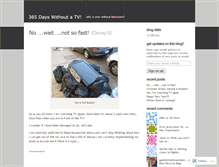Tablet Screenshot of 365dayswithoutatv.wordpress.com