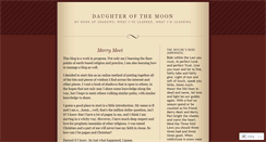 Desktop Screenshot of daughterofthemoon.wordpress.com