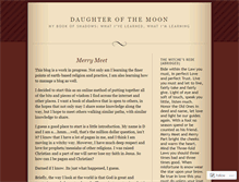 Tablet Screenshot of daughterofthemoon.wordpress.com