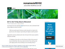 Tablet Screenshot of nonamesleft0102.wordpress.com
