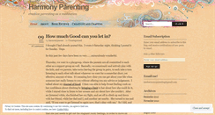 Desktop Screenshot of harmonyparenting.wordpress.com