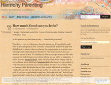 Tablet Screenshot of harmonyparenting.wordpress.com