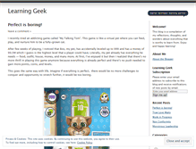 Tablet Screenshot of learningeek.wordpress.com