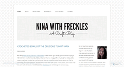 Desktop Screenshot of ninawithfreckles.wordpress.com