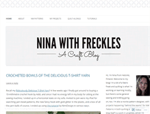 Tablet Screenshot of ninawithfreckles.wordpress.com