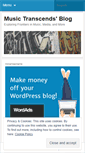 Mobile Screenshot of musictranscends.wordpress.com