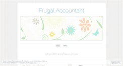 Desktop Screenshot of frugalacctant.wordpress.com