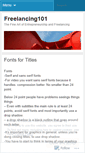 Mobile Screenshot of freelance101.wordpress.com