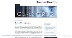 Desktop Screenshot of elantriswillsurvive.wordpress.com