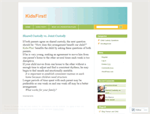 Tablet Screenshot of kidsfirstblog.wordpress.com
