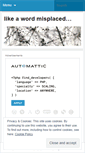 Mobile Screenshot of likeawordmisplaced.wordpress.com