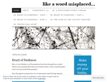 Tablet Screenshot of likeawordmisplaced.wordpress.com