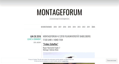 Desktop Screenshot of montageforum.wordpress.com