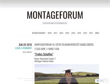 Tablet Screenshot of montageforum.wordpress.com