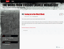 Tablet Screenshot of cossoolasallemonastery.wordpress.com