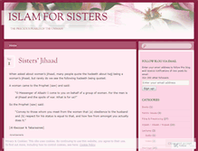 Tablet Screenshot of islamforsisters.wordpress.com