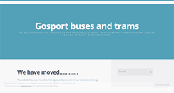 Desktop Screenshot of gosportbusesandtrams.wordpress.com