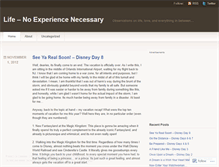 Tablet Screenshot of lifenoexperiencenecessary.wordpress.com