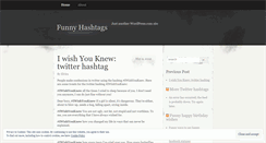 Desktop Screenshot of funnyhashtags.wordpress.com
