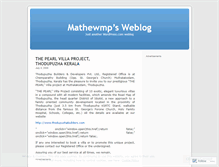 Tablet Screenshot of mathewmp.wordpress.com