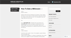 Desktop Screenshot of datingmillionairewithyou.wordpress.com