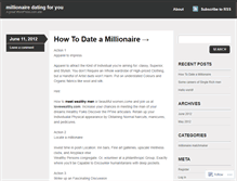 Tablet Screenshot of datingmillionairewithyou.wordpress.com