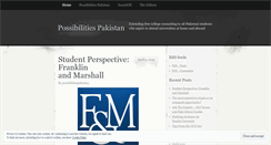 Desktop Screenshot of possibilitiespakistan.wordpress.com