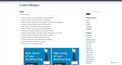 Desktop Screenshot of caoticomaligno.wordpress.com