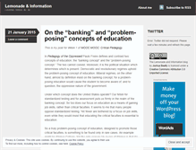 Tablet Screenshot of lemonadeandinformation.wordpress.com