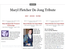 Tablet Screenshot of maryltribute.wordpress.com