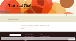 Desktop Screenshot of may710.wordpress.com