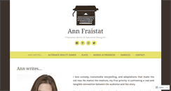Desktop Screenshot of annfraistat.wordpress.com