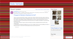 Desktop Screenshot of noteverbale.wordpress.com