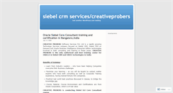 Desktop Screenshot of crm1siebel.wordpress.com