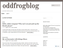 Tablet Screenshot of oddfrogblog.wordpress.com