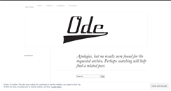 Desktop Screenshot of odeclothing.wordpress.com