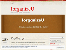 Tablet Screenshot of iorganizeu.wordpress.com