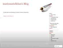 Tablet Screenshot of mariemariellchen.wordpress.com