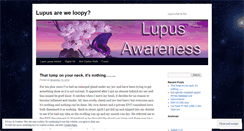 Desktop Screenshot of lupusareweloopy.wordpress.com