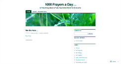 Desktop Screenshot of 1000prayersaday.wordpress.com