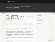 Tablet Screenshot of mycoldturkey.wordpress.com