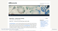 Desktop Screenshot of lmgconcerts.wordpress.com