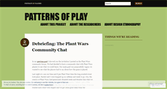 Desktop Screenshot of patternsofplay.wordpress.com