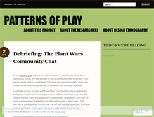 Tablet Screenshot of patternsofplay.wordpress.com