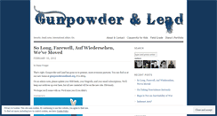 Desktop Screenshot of gunpowderandlead.wordpress.com