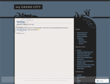 Tablet Screenshot of mydavao.wordpress.com