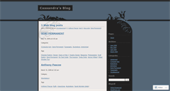 Desktop Screenshot of cassandraking.wordpress.com