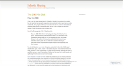 Desktop Screenshot of eclecticmusing.wordpress.com